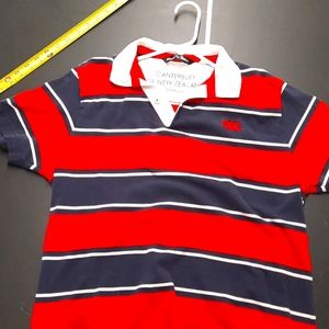 Vintage Canterbury of New Zealand striped rugby shirt sz M